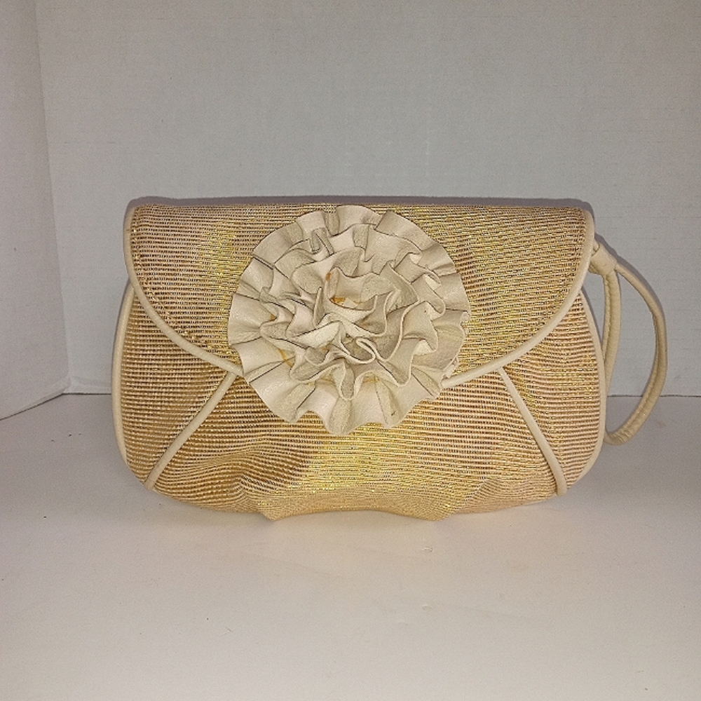 Loeffler Randall Metallic Flower Wristlet.  13